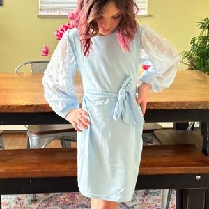 Blue knee length dress. Girls size 10